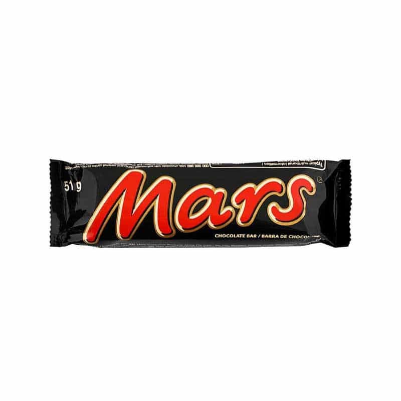 5 Bars Of Mars Chocolate, 51g Each