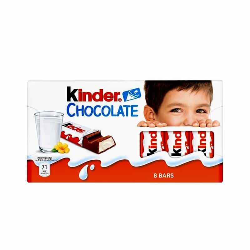 Kinder Chocolate Pack Of 8 Bars, 100g