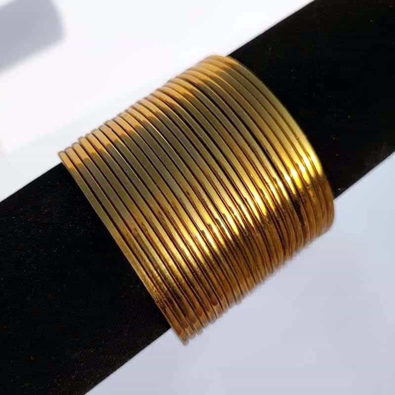 Golden Metal Bangle Set