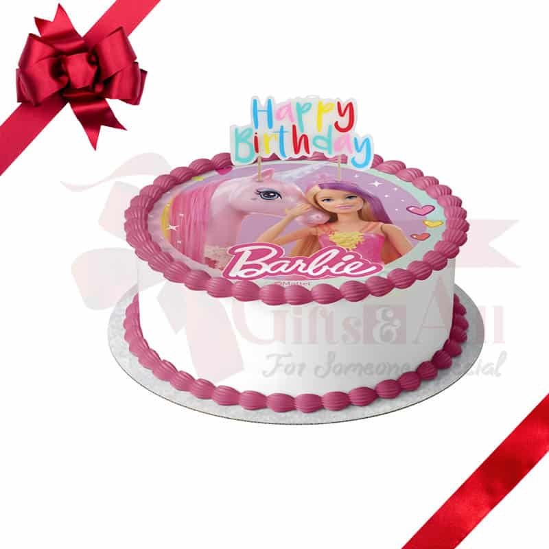 Order Pink Barbie Cake | Barbie Birthday Cake | Barbie Doll Cake Price Rs.  799 - IndiaGiftsKart